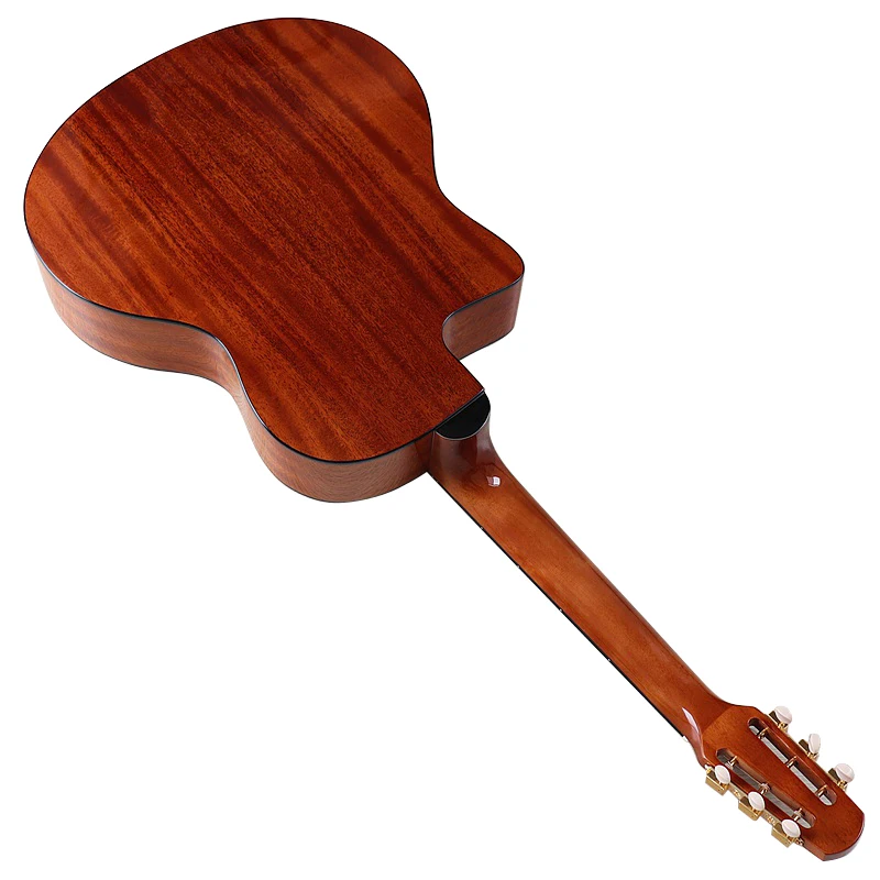 Acoustic Guitar 41 Inch 6 String Folk Guitar Solid Wood Spruce Top