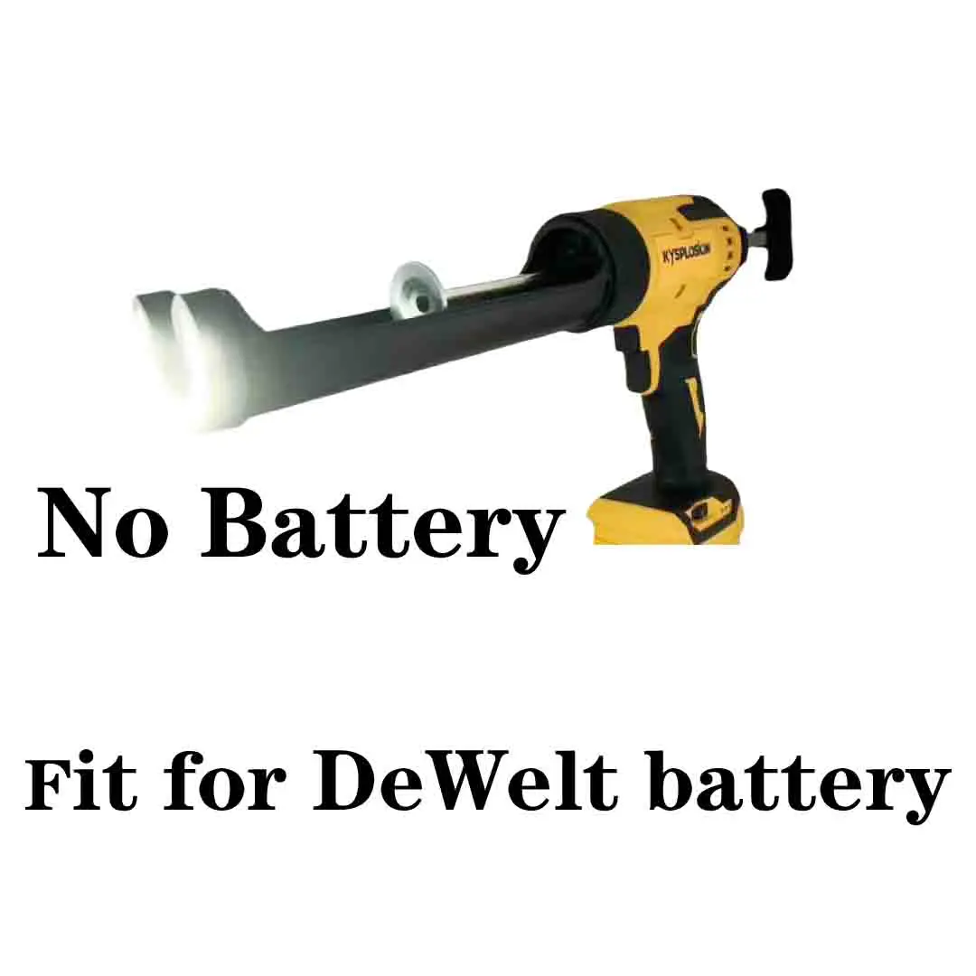 Wireless Glass Glue Gun Electric Caulking Gun For Dewalt 20V Battery 4 Adjustable Speed LED Light Adhesive Glue Seal Sealant