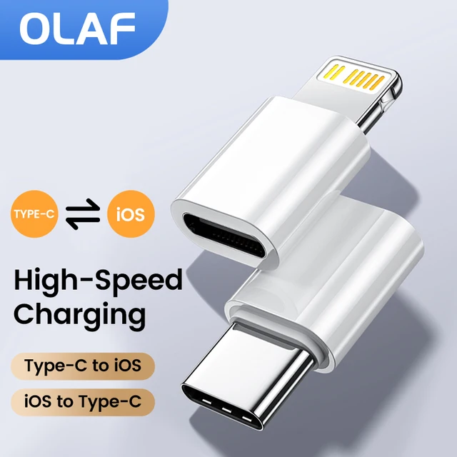 OLAF 아이폰용 USB C 케이블, 라이트닝 어댑터, IOS 고속 충전 커넥터, 라이트닝 수-C 타입 암 컨버터