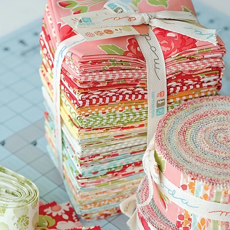 

100pcs 10*10cm/3.9*3.9in Twill Pastoral Flowers And Plants Series Hundred Quilt DIY Patchwork