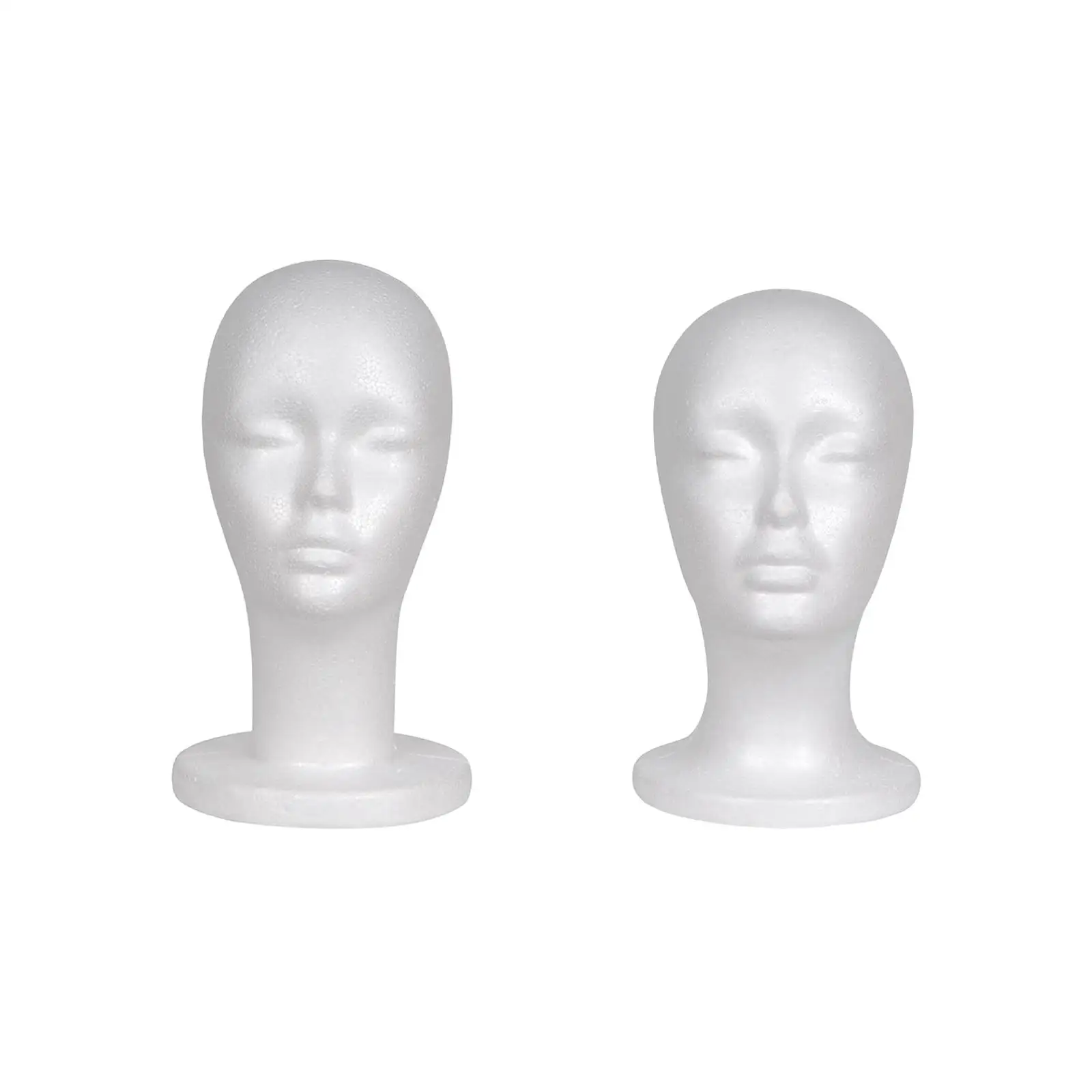 Female Foam Mannequin Head Wig Display Holder Foam Mannequin Display for for Shopping Mall Display Wigs Hair Accessories Glasses