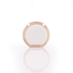Elegant Geometric Wood Jewelry Display Stand for Necklaces, Bracelets, and Anklets (A white)