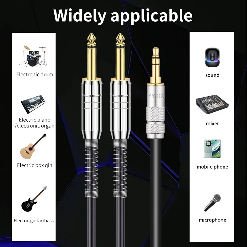 YYTCG TRS ̺ AUX   6.5 -׷ 3.5   ̺, ͼ  6.35mm Ϳ, 3.5mm- 6.5mm