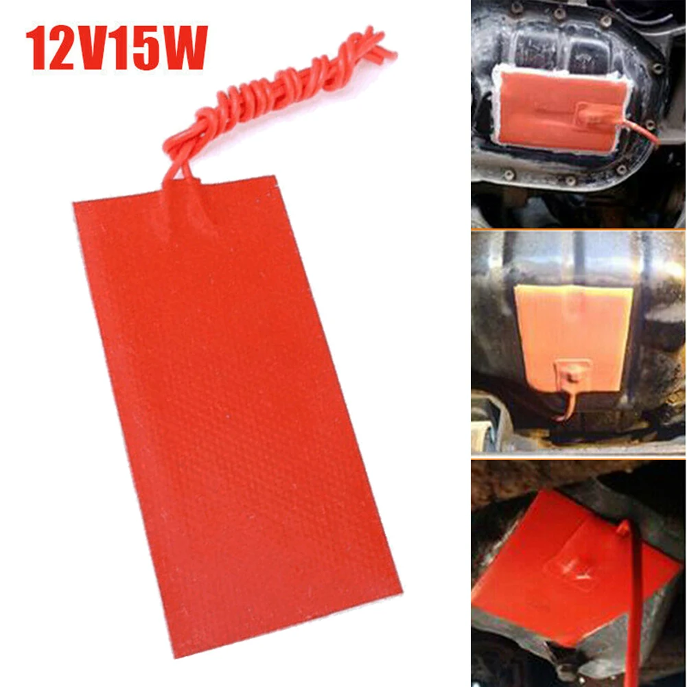 

Silicone Heater Pad For 3D Printer Heated Car Fuel Tank Heating Mat Adhesive Tape Backing Vehicle Quick Start 12V 15W 50x100mm