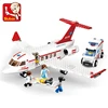 Creative City Airbus Cargo Aircraft Plane Building Blocks Air Ambulance Airplane Model Bricks Educational DIY Toys For Kids Boys 1