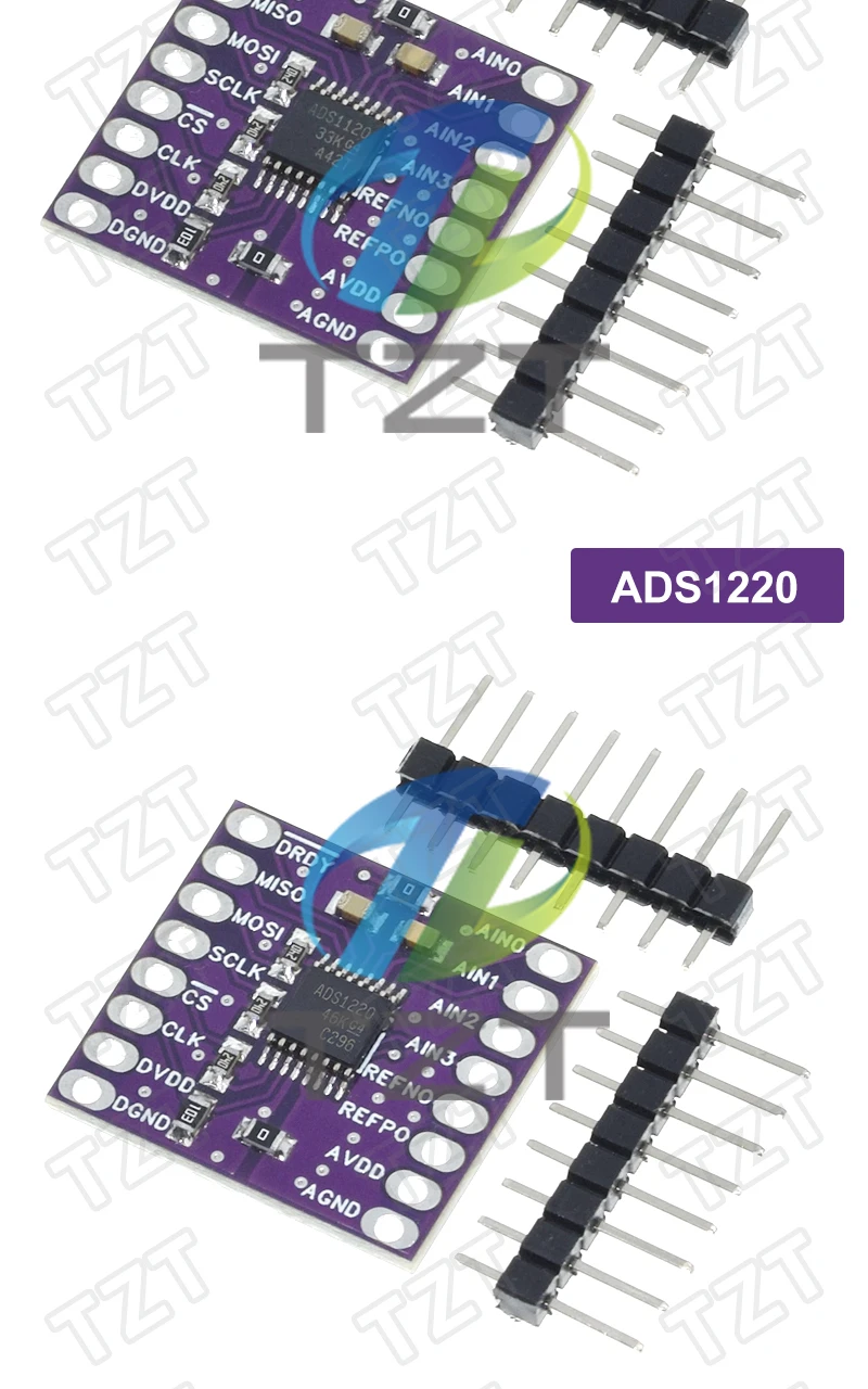 1/3PCS ADS1120 ADS1220 ADC 24-Bit-Konvertermodul I2C Low-Power 24-Bit-Analog-Digital-Konverter – Detail 8