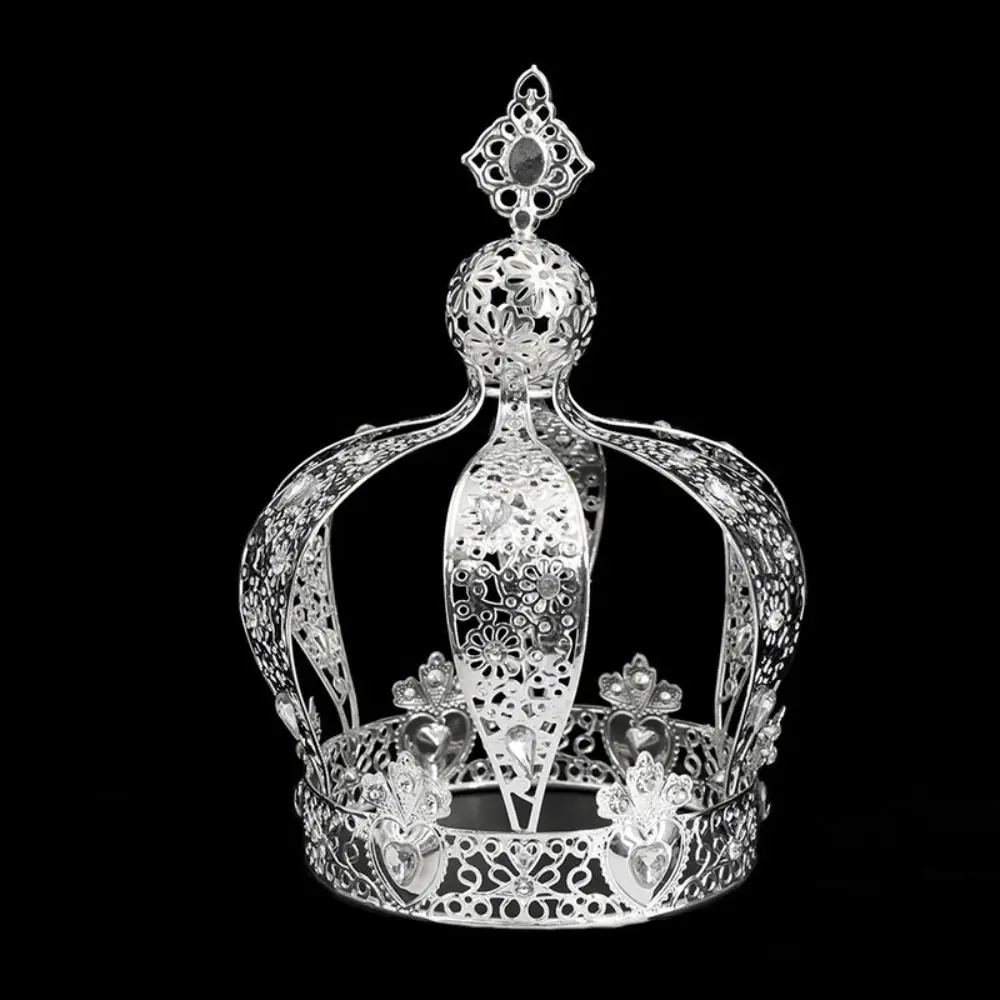 1/2Pcs Baroque Crown Cake Topper Creative Retro Rhinestone Crown European Style Luxury Wedding Tiara Cake Decoration