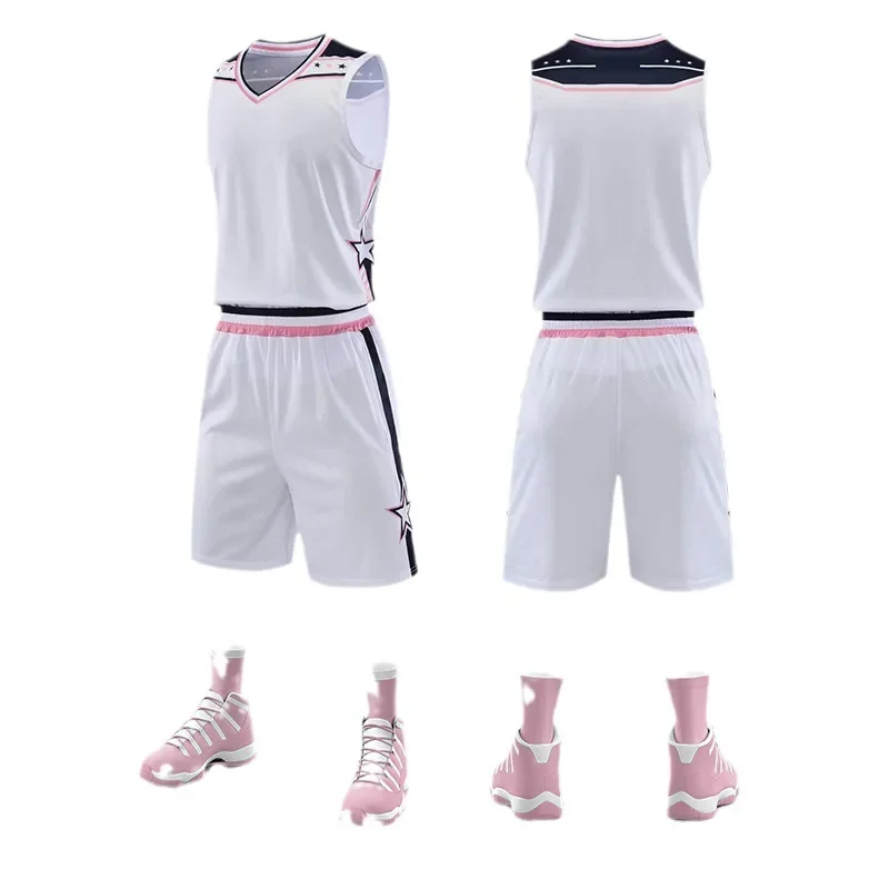 Men's Basketball Jersey Trendy Style Student Game Training Team Uniform Breathable Vest Quick Dry Sports Shirt