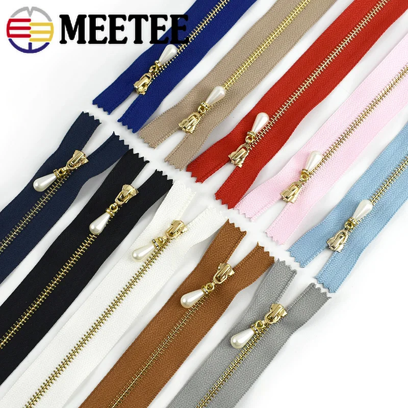 2Pcs 3# Open-End 40-70cm Close-End 15-30cm Metal Zippers Bag Jacket  Decoration Zipper Repair Kit DIY Garment Sewing Accessories