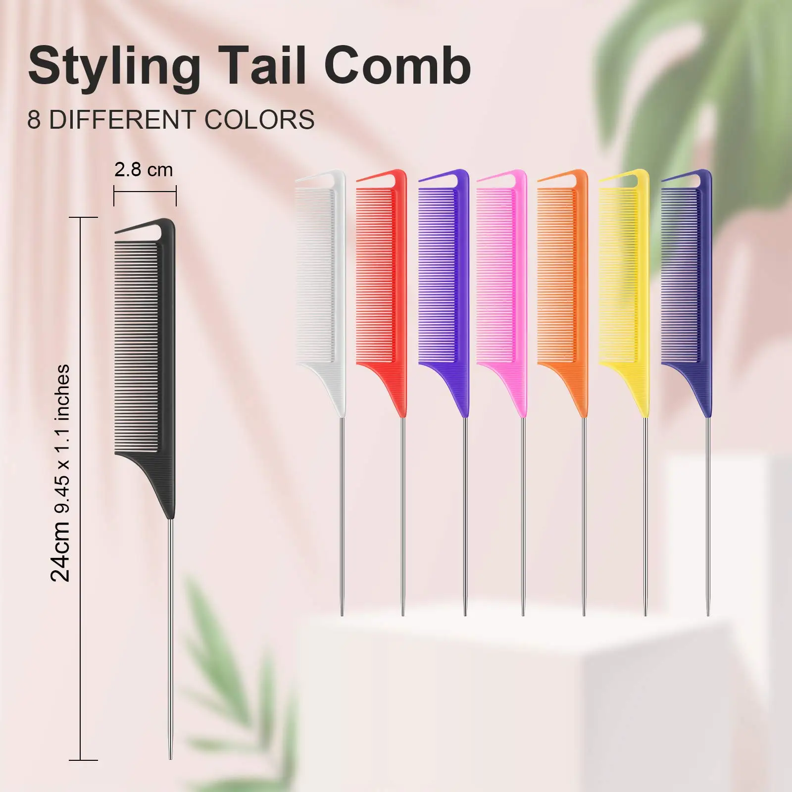 Tip-Tail Comb airdressing Styling Comb Hair Dye Heat Resistant Tail Comb Teasing Parting Comb for Hair Salon Home Supplies 2