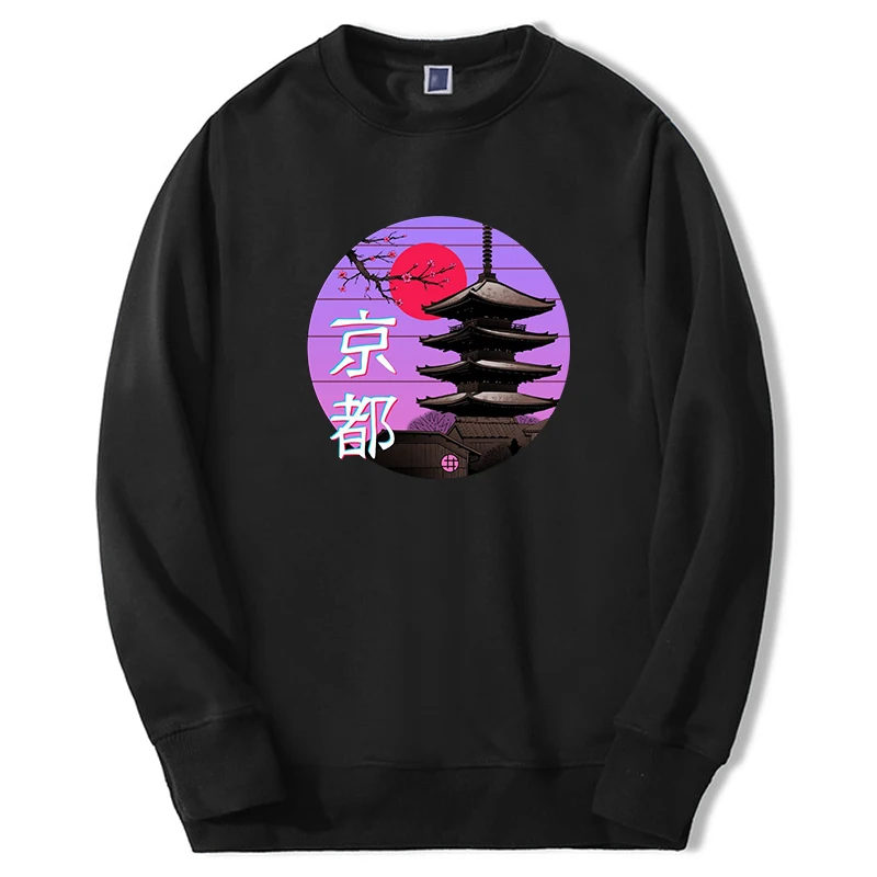 

Vaporwave Pattern Hoodies Japan Landscape Man Women Pullover Warm Harajuku Hoody Men Street Fashion Punk Mens Hooded Sweatshirt