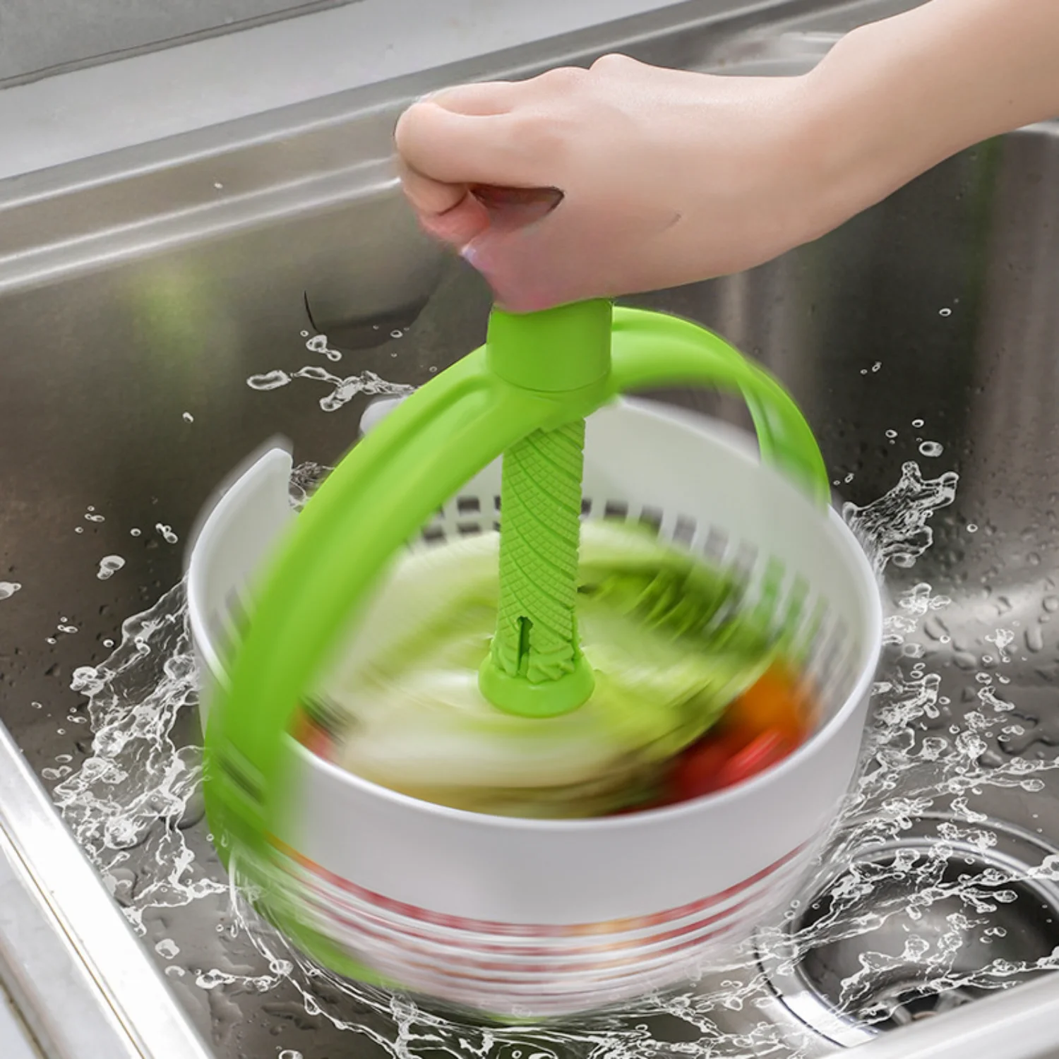 Vegetable & Fruit Washing Basket-Durable Polypropylene, Ideal for Cleaning & Dehydrating