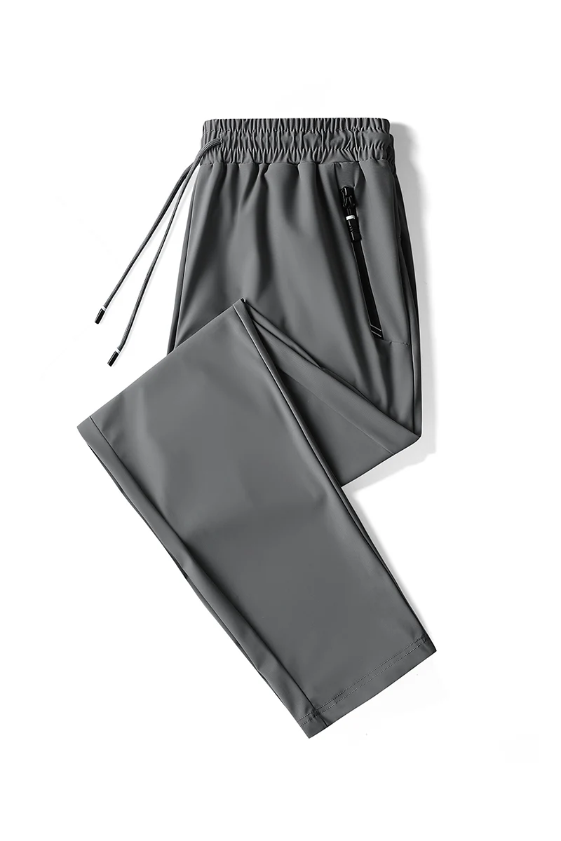 New Ice Silk Pants for Men's Summer Thin, Loose, Leggings, Casual Pants, Fitness Running, Summer Quick Drying Sports Pants