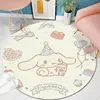 80-160cm Anime Sanrio Cinnamoroll Round Carpet Bedside Blanket Bedroom Doormat Non-slip Floor Mat Home Living Room Decor Rug 5