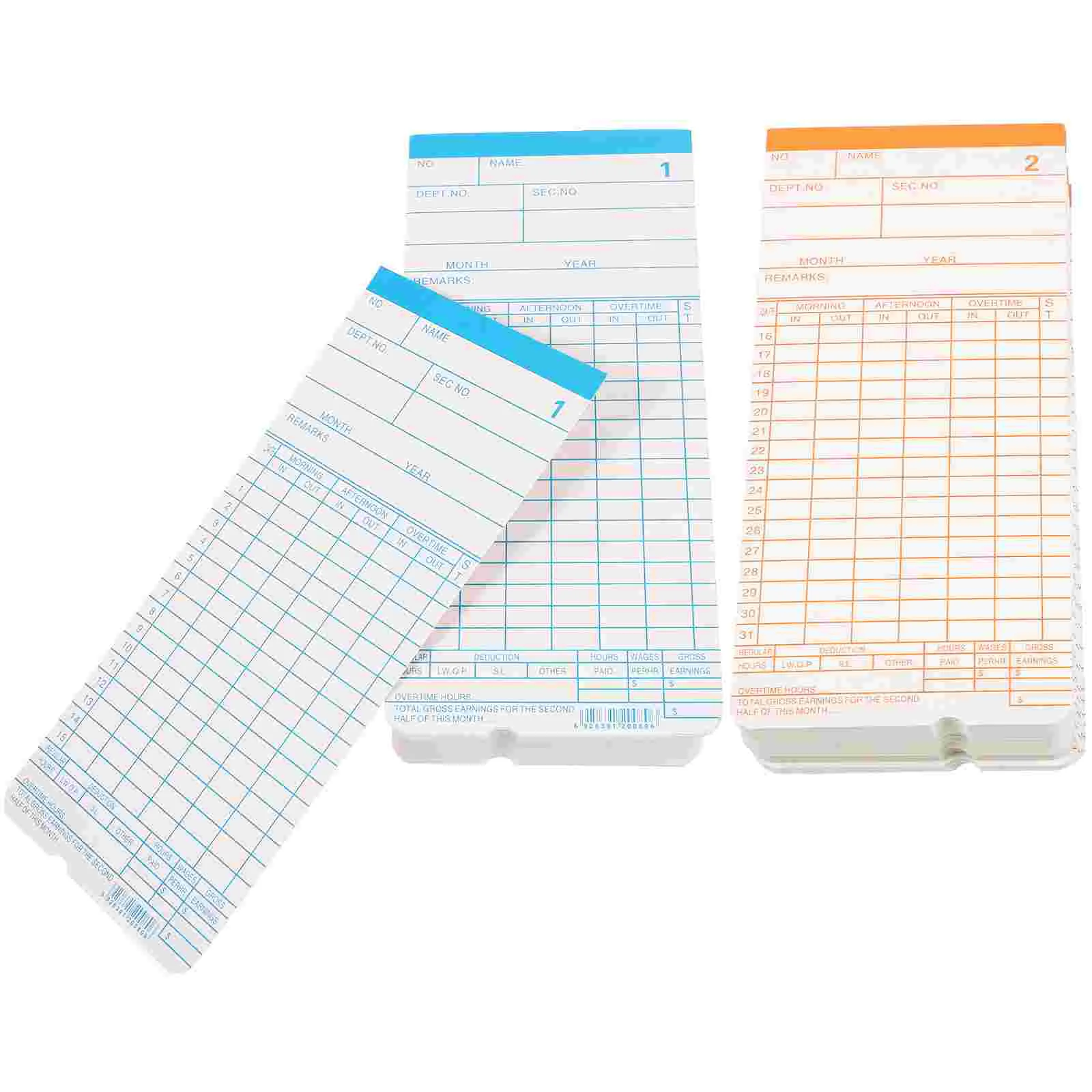Attendance Paper Supply Office Supplies Use Cards Time Recording Double-sided Papers