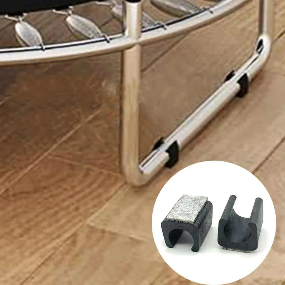 Felt Rubber Furniture Foot Pads Anti Slip U-Shaped Pipe Clamps Table Leg Covers Chair Pads Floor Protection Covers Pipe Caps