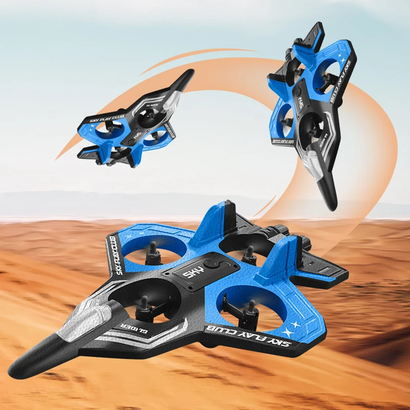 Avion RC télécommandé 2.4GHz, 3 canaux, vol stationnaire, 6 axes, stabilisateur gyroscopique, LED lumineuses