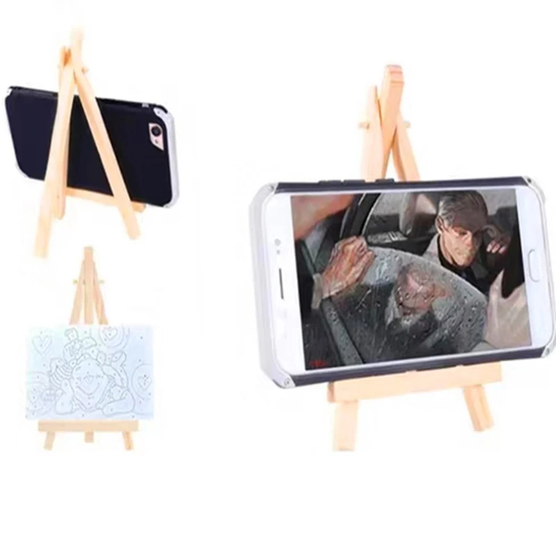 Wood frame 10pcs Mini Easel Desktop Triangle Display Stand Wedding Table Card Stand Holder Children Painting Craft
