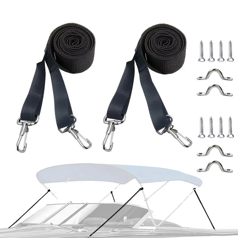 

Awning Straps For RVs Adjustable Bimini Boat Top Strap with Snap Hook Pontoon Boat Parts Bimini Awning Webbing rope For Boat