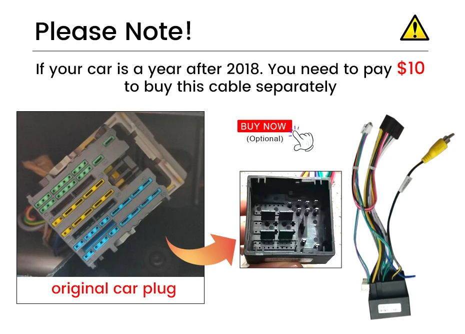 This link is only available For Peugeot 2008 For Opel Corsa with optional power cable