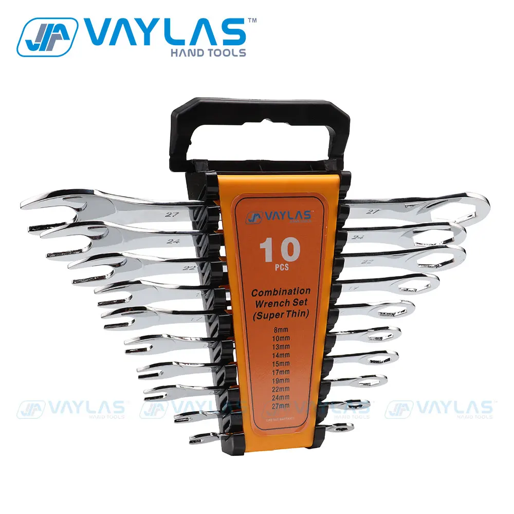 6-27mm Super-Thin Combination Open End Socket Wrench Spanner Double Head Ultra-Thin Spanner Set Universal Repair Hand Tools