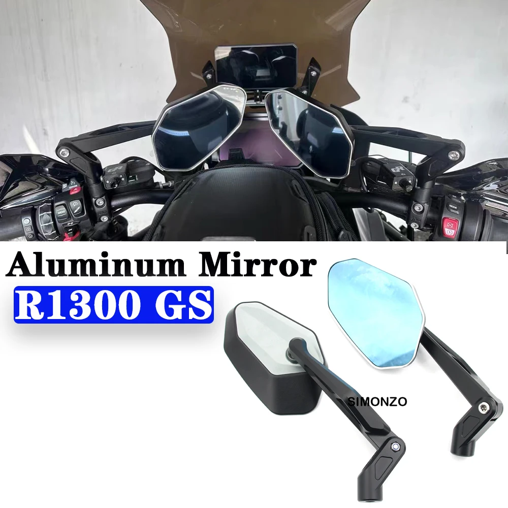 CNC 알루미늄 백미러, 회전 가능한 블루 백미러, BMW R1300GS R1300 GS GS1300 2023 2024, 신제품