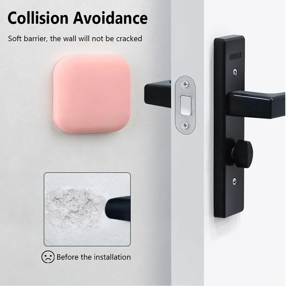 Silicone Doorstop Self Adhesive Furniture Anti-crash Pad Mute Guard Door Stopper Wall Protector Door Handle Bumper