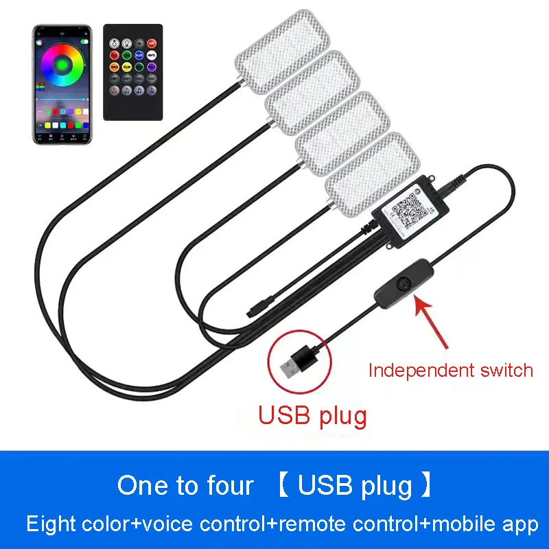 오피러스 2004 2005 2006 LED RGB 자동차 발 주변 조명, USB 네온 무드 조명 백라이트 음악 제어 앱, 새로 업그레이드