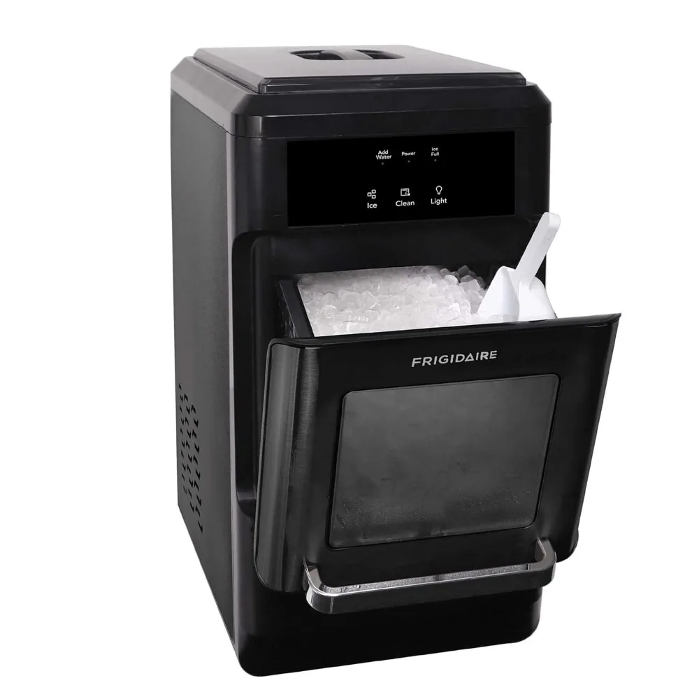 Crunchy Chewable Nugget Ice Maker, 44lbs per day, Auto Self Cleaning, Black Stainless 6