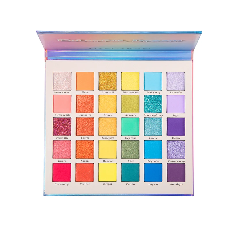 

Eyes Pigment Shimmer Shiny Sequins Stage Show Festival Eye Makeup Rainbow Eyeshadow Palette Colorful Eyeshadow Palette 30 Colors