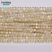 Hot Sell Natural 3-4mm Shell Faceted Beads For Jewelry Making DIY Bracelet Necklace Spacer Beads Accessory 2