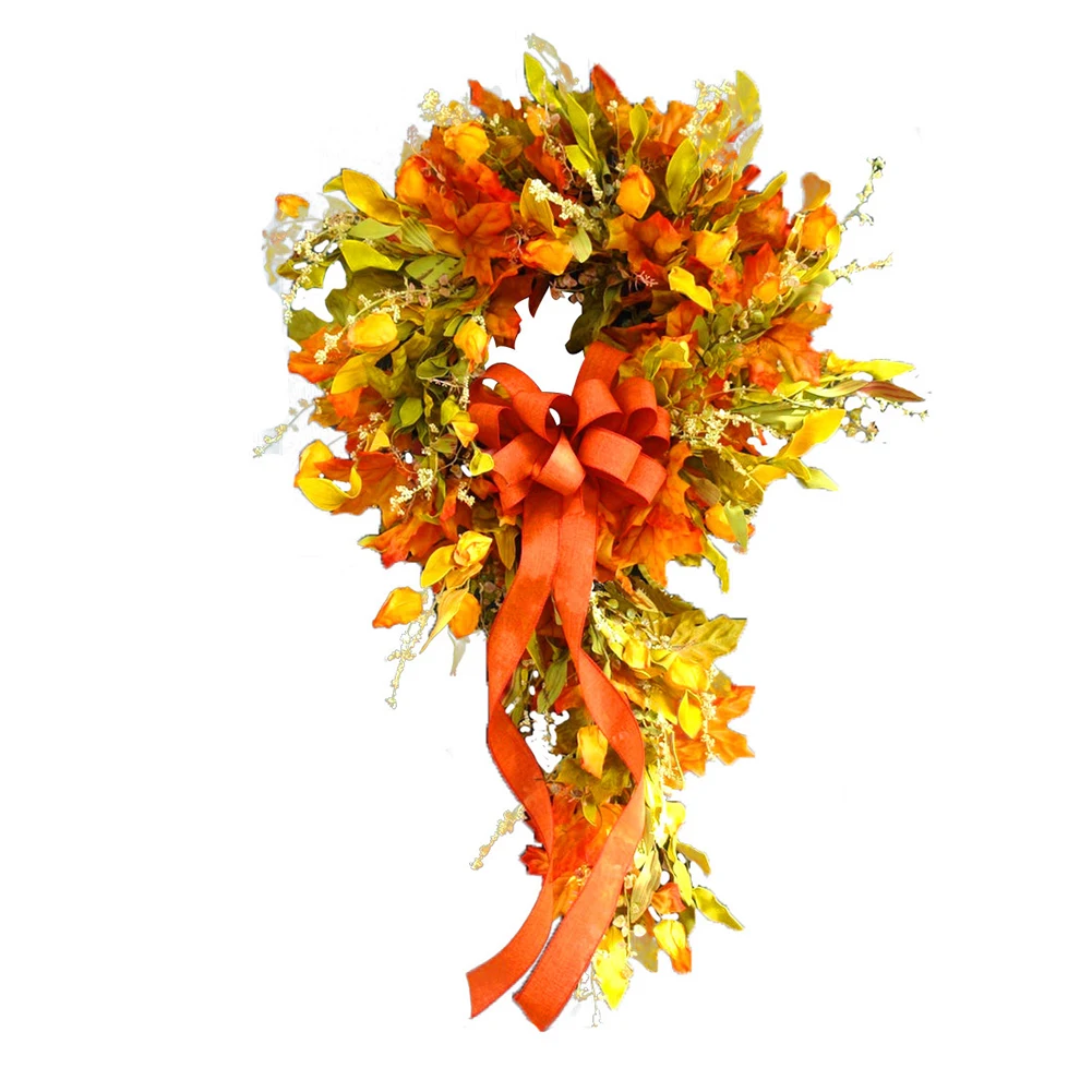 Autumn Maple Leaf Wreath for Home Decor and Thanksgiving