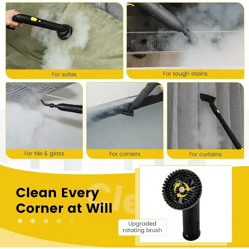 Car Steam Cleaner Large Capacity Steam Cleaner Portable Steam Cleaning Machine for Home Kitchen Window Car and Business Electric 3