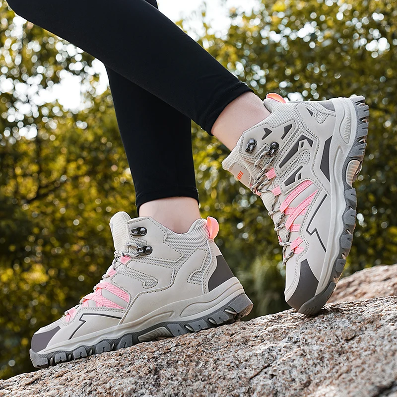 Outdoor shoes for women wear-resistant waterproof and anti slip hiking shoes tourist shoes men's casual sports shoes hiking shoes