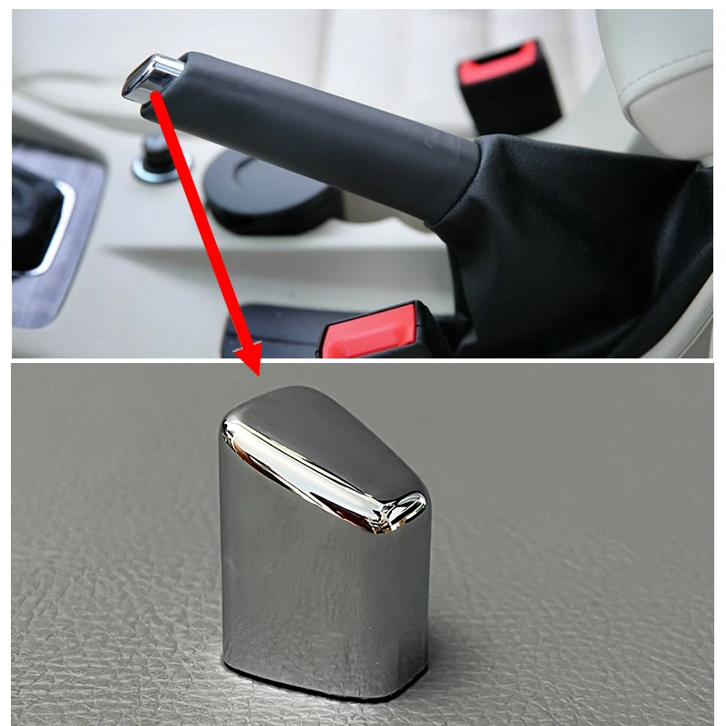 Chrome Handbrake Lever Parking Button Cap Hand Brake Button Trim Cover Skoda Octavia 3 Seat Leon 5F MK3 SC ST 5F0711333A