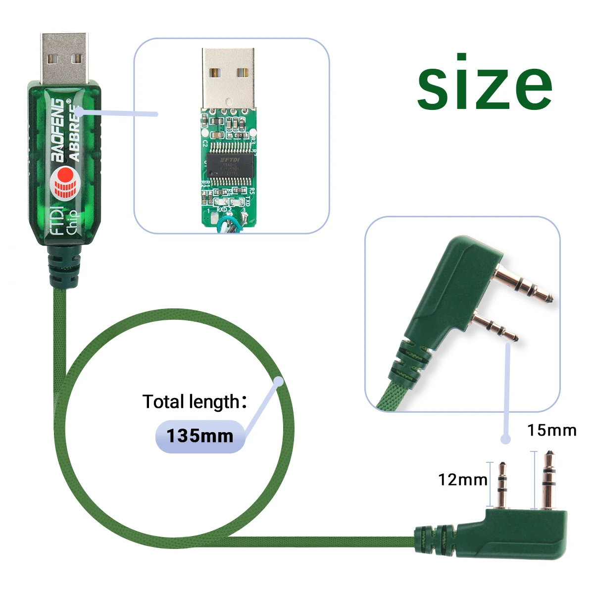 CH340 USB-Programmierkabel für Baofeng UV 82 888S UV 13 21 Pro Quansheng UV-K5 5R Plus Walkie Talkie Radio – Detail 10