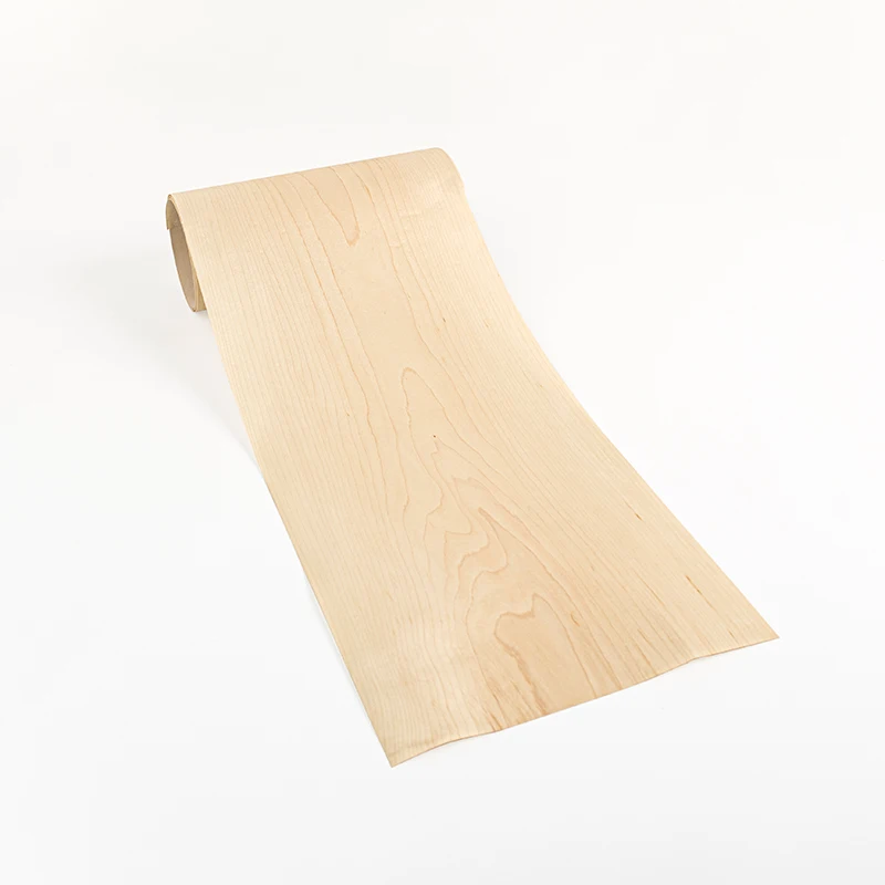 Natural Maple Wood Veneer Sheet 20*250cm for Furniture Tabletops Stereo Speakers Guitar Restoration