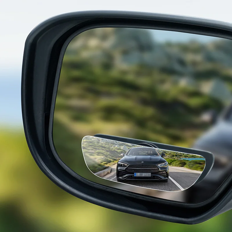 Car Mirror 2PCS 360 Degree Adjustable Angle HD Glass Blind Spot Mirrors Car Rearview Mirrors Frameless Wide-angle Rearview Auxiliary Mirror