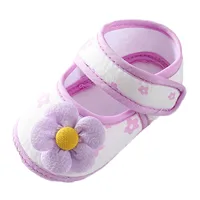 Baby Girls Soft Toddler Shoes Kid Girls Boy First Walkers Soft Shoes Colorful Flowers Princess Shoes Sandals Flat Walkers Shoes 5