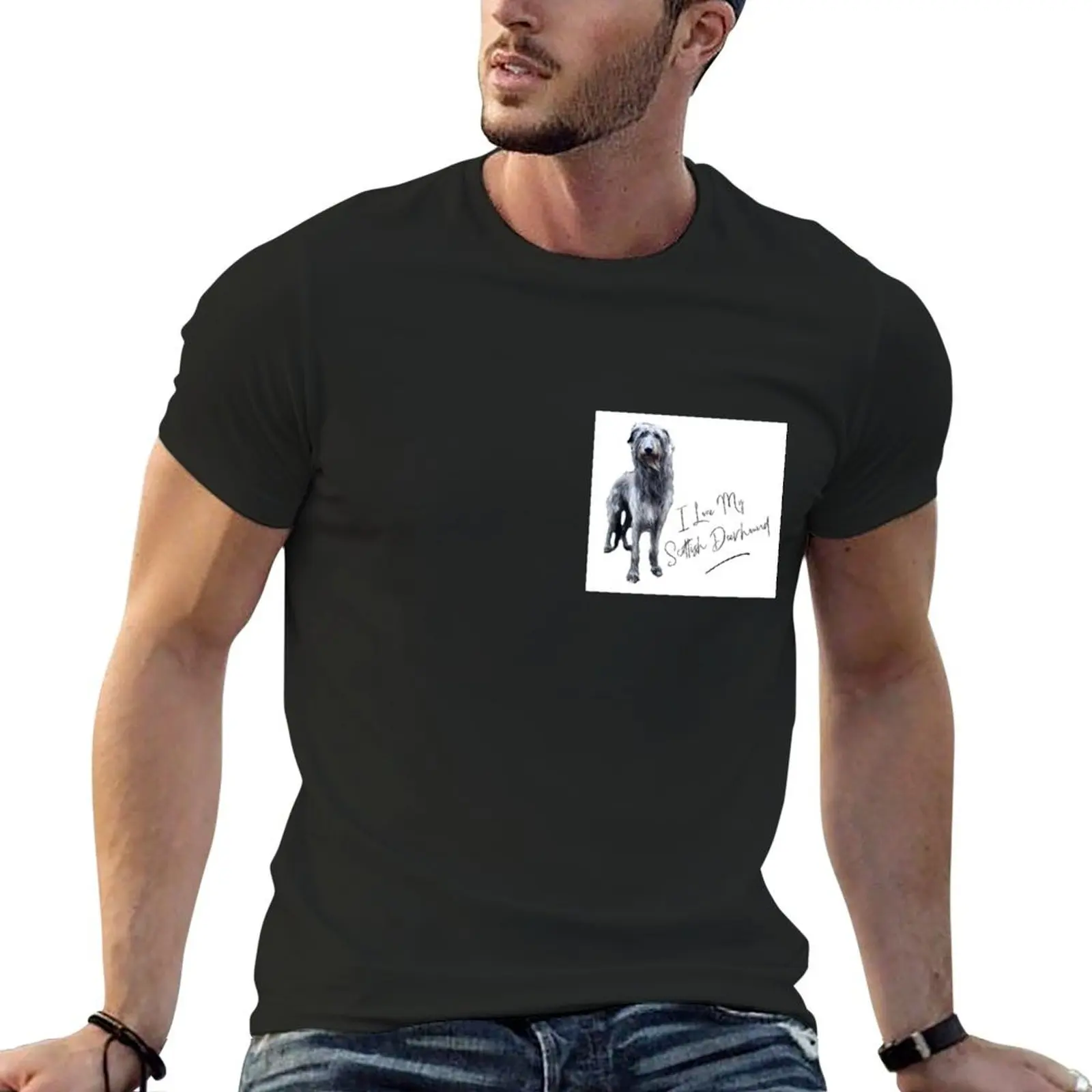 

I Love My Scottish Deerhound T-Shirt plus size clothes sublime mens fashion