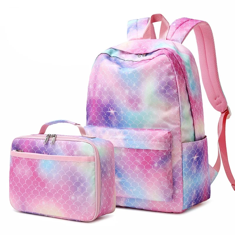 Largecapacity School Backpack With Lunch Box Lightweight Bookbag Set