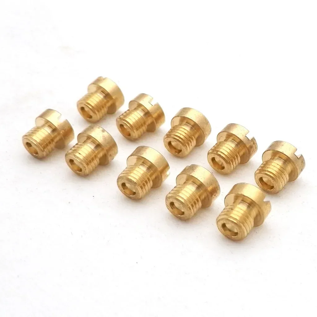 10pcs M6 Thread 6mm Motorcycle Main Jet Kit for DellOrto Carburetor PHBH PHBL FRD PHF VHB VHSH Injector Nozzle