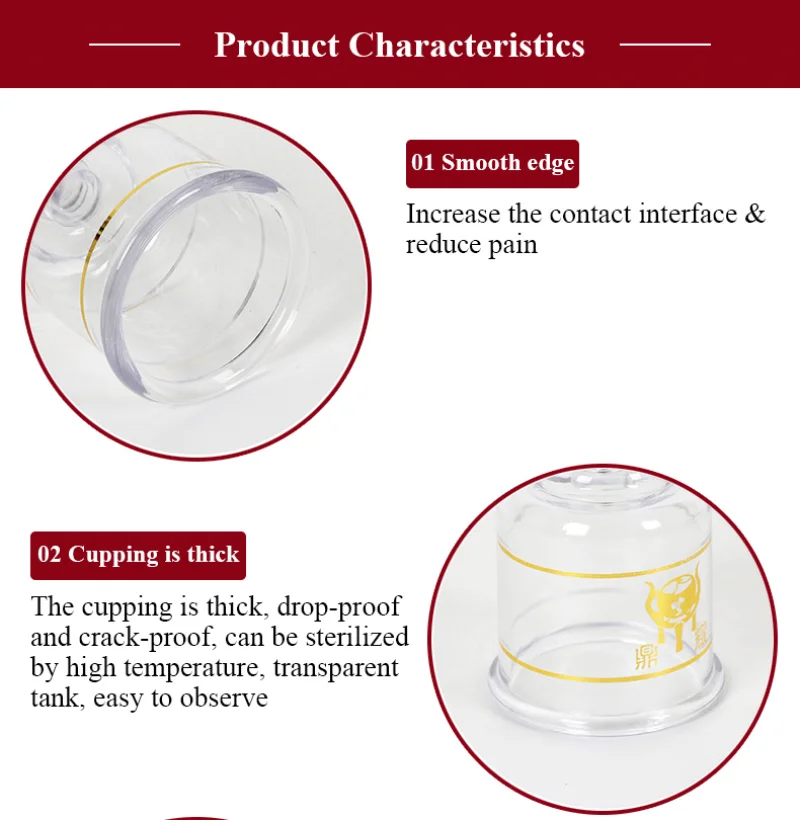 Professional Vacuum Cupping Cup Body Massager Suction Cups Set Back Massage Relaxed Detox Anti Cellulite Therapy Healthy