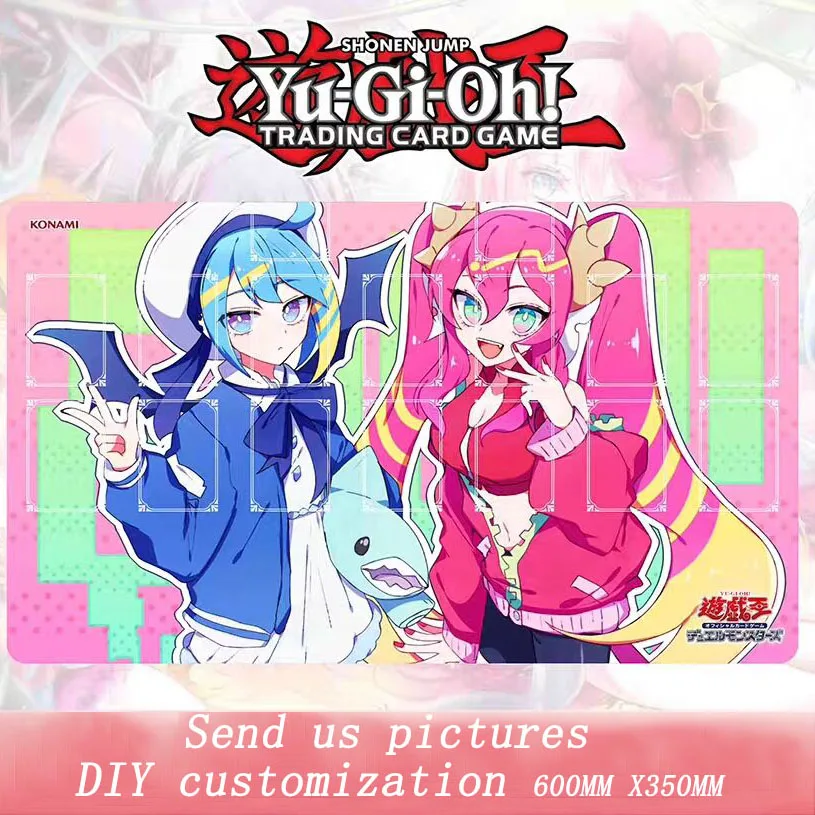 

Yugioh Playmat Anime Yu-Gi-Oh! Figures Live☆Twin Lil-la Ki-sikil OCG TCG Card Mat Mouse Pad Trading Card Board Game Mat 60X35CM