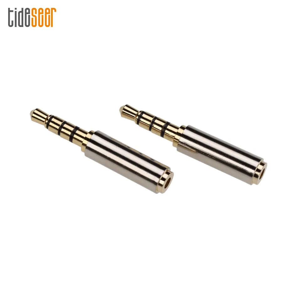 

300pcs Gold Plated Connector 3.5mm to 2.5mm Audio Stereo Adapter Speaker 4Pole Headphone Jack Plug Earphone Converter