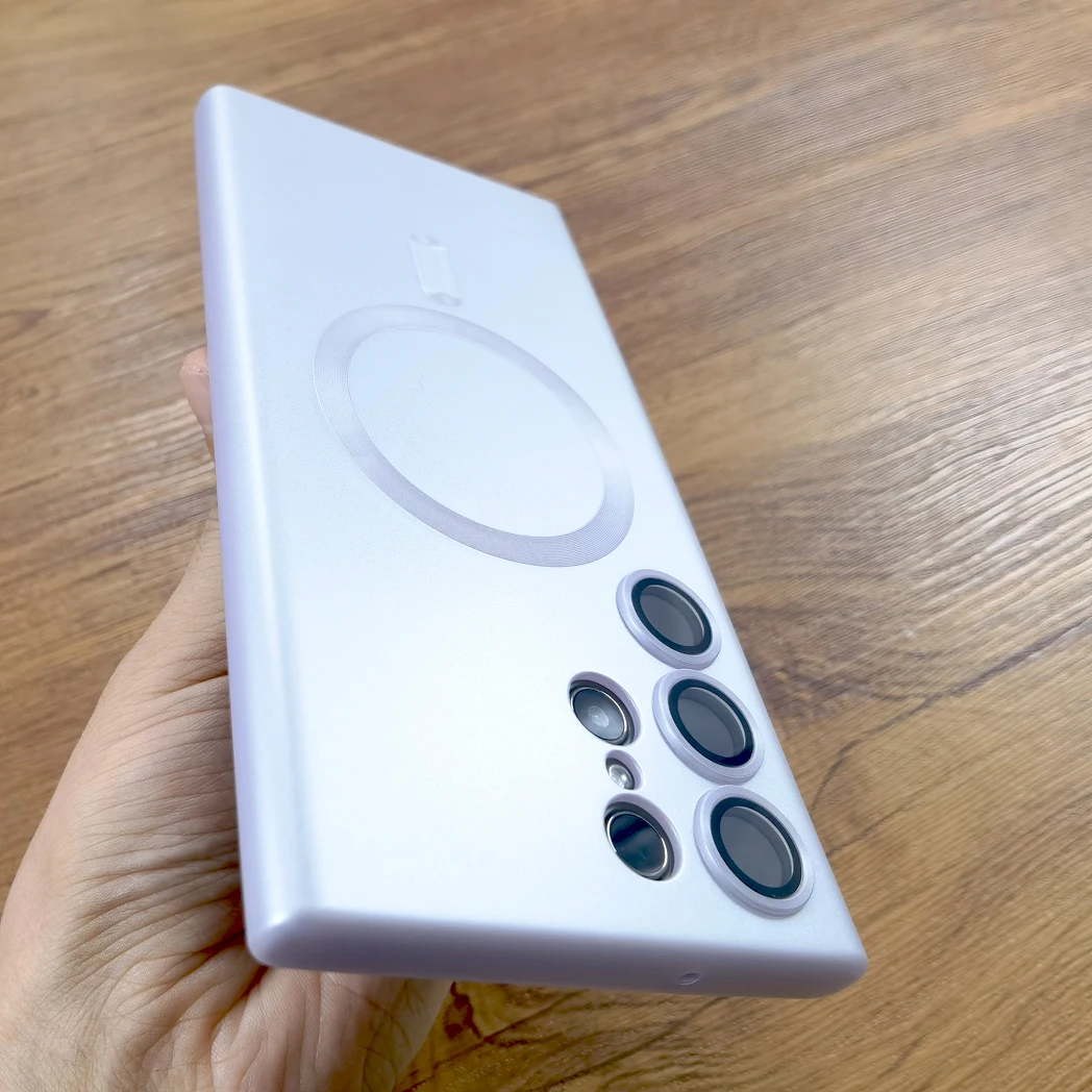 Custodia morbida in silicone Samsung Galaxy S24 S23 S22 S21 Ultra Plus S 24 23 22 21 5G per Magsafe Carica wireless Coperture complete_voghion.com