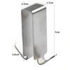 1pc Bathroom Shower Door Hook Stainless Steel Over Glass Door Shower Towel Rack Double Sided Frameless Bathroom Hanger Punch 2