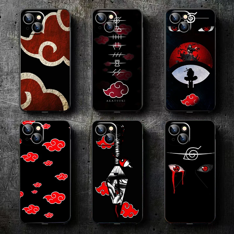 iphone xr cover NARUTO Akatsuki Sharingan For iPhone 13 12 11 Pro Max 12 13 Mini X XR XS Max 6 7 8 Plus Phone case liquid silicone funda coque iphone 11 case with card holder