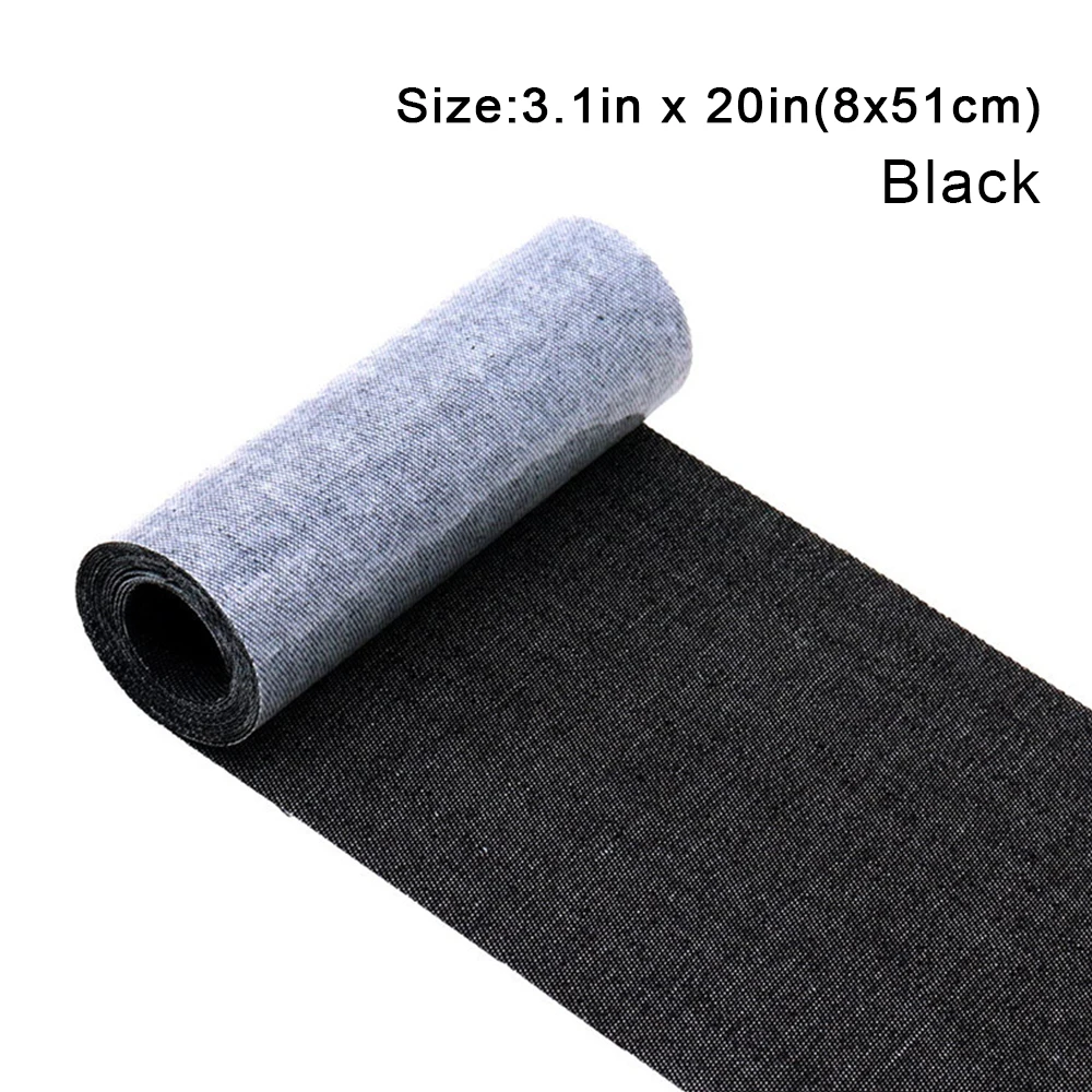 Denim Repair Iron-On Patches, Black & Blue Rectangle