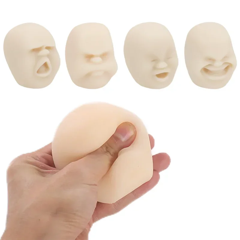 

Human Face Emotion Vent Ball Squishy Toy Fun Novelty Antistress Ball Toy Adult Stress Relieve Toys Gift Fidget Toys for Anxiety